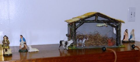 More of the Nativity set displayed in the parish hall.